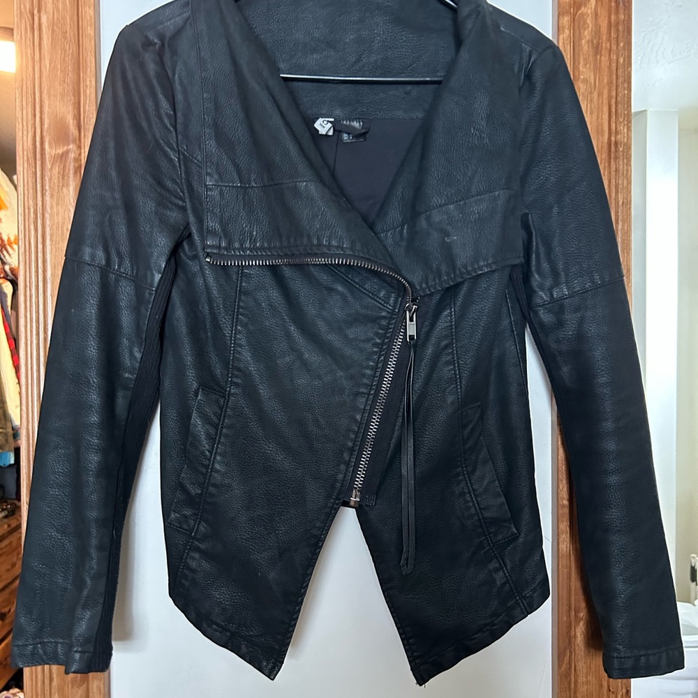 Black soft leather jacket